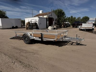 New 2026 Load Trail 6.5-12 Aluminum Ramp Gate Utility W/ Bi-Fold Gate 3K GVWR