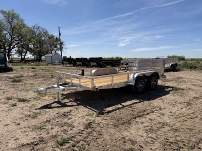 New 2026 Load Trail 7-14 Tandem Axle Aluminum Ramp Gate Utility W/ Bi-Fold Gate 7K GVWR