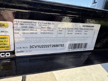 New 2026 PJ Trailers UL182 7k Utility Trailer