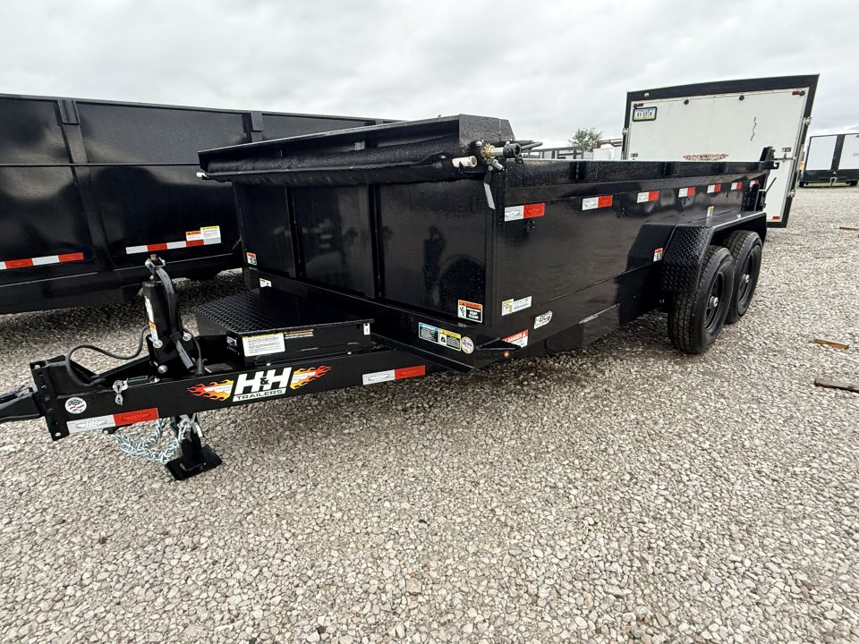 New 2026 H&H Black 83"x14' 15.4k Industrial Dump Trailer