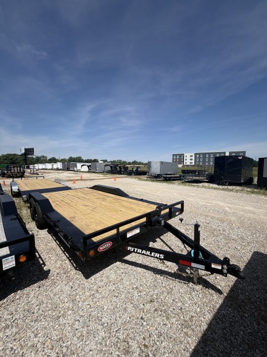 New 2027 PJ TRAILERS CARHAULER B5182 83X18 TA BUGGY DOVETAIL W/ SLIDE IN RAMPS (GVW:9899) BLACK
