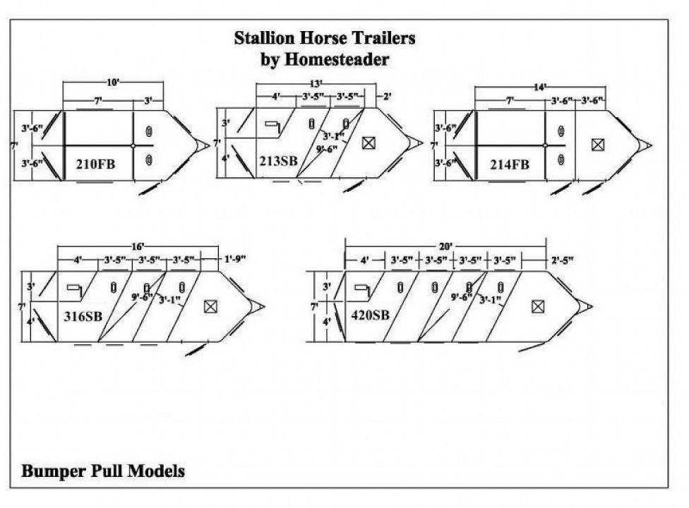 New 2027 Homesteader Trailer 214FB Horse Trailer