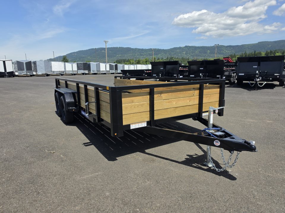 New 2026 Sure-Trac 7x16 Tube Top 3 Board Utility Trailer 7k GVWR