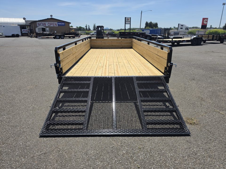 New 2026 Sure-Trac 7x16 Tube Top 3 Board Utility Trailer 7k GVWR