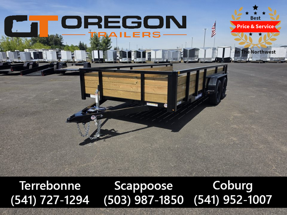 New 2026 Sure-Trac 7x16 Tube Top 3 Board Utility Trailer 7k GVWR