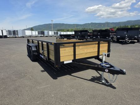 New 2026 Sure-Trac 7x16 Tube Top 3 Board Utility Trailer 7k GVWR
