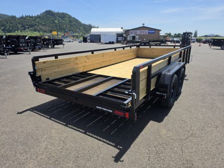 New 2026 Sure-Trac 7x16 Tube Top 3 Board Utility Trailer 7k GVWR