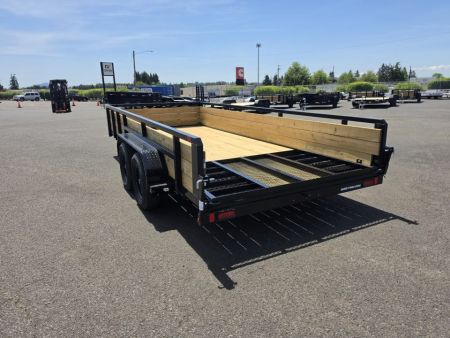 New 2026 Sure-Trac 7x16 Tube Top 3 Board Utility Trailer 7k GVWR