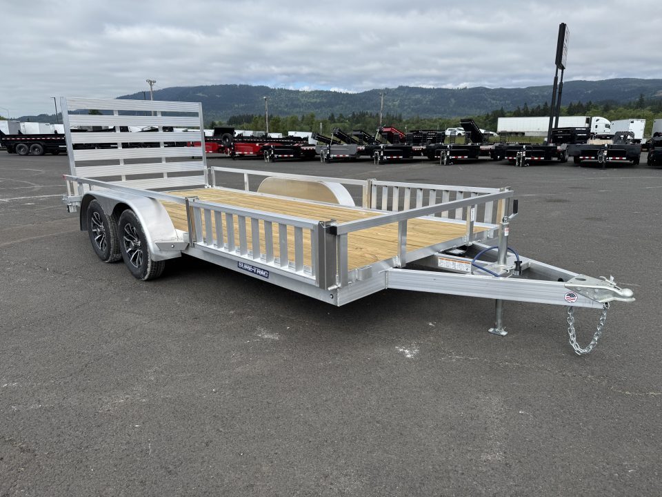 New 2026 Sure-Trac 7x16 Aluminum ATV Tube Top Utility Trailer 7k GVWR