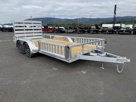 New 2026 Sure-Trac 7x16 Aluminum ATV Tube Top Utility Trailer 7k GVWR