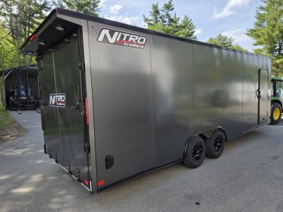 New 2026 Nitro 8.5X24 9990LB GVWR ALUMINUM CAR TRAILER EXTRA HEIGHT TORSION AXLES Car Hauler