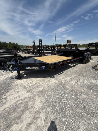 New 2026 Diamond C HDT 210 24’ Tilt Trailer, PACESETTER EDITION, 23K GVWR, HYD JACK, HEAVY FENDERS, FORK HOLDERS