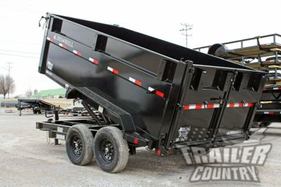 New 2026 New 7' x 14' Iron Bull Scissor Hoist Hydraulic Dump Trailer w/ 48" High Sides,