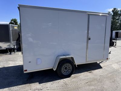 New 2026 Covered Wagon Trailers 6X12SA Cargo / Enclosed Trailer / Polycore White Exterior / Side Door with Bar Lock