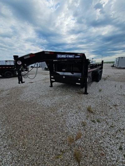 New 2026 Sure-Trac 7 x 16 HD Low Profile Telescopic Dump Gooseneck 16K