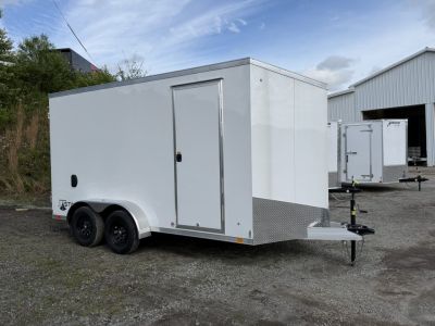 New 2026 ATC 7.5 x 14 (2') V Nose  STo400  All Aluminum Cargo Trailer w/ BARN DOOR (SCRATCH & DENT!!!)