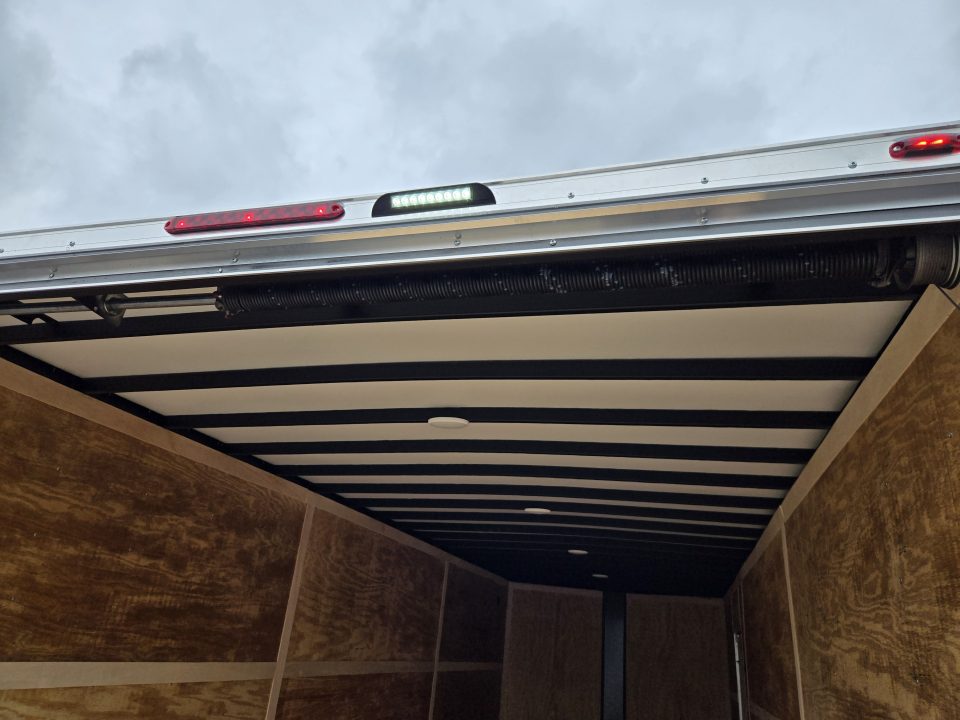 New 8.5 X 24 Homesteader Intrepid HD V-Nose Enclosed Car Trailer, 10k GVWR ****White w/.080 PolyCor Side Panels, LED Loading Lights