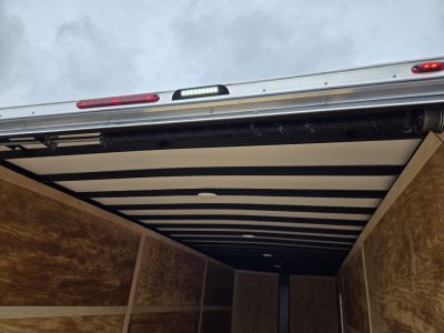 New 8.5 X 24 Homesteader Intrepid HD V-Nose Enclosed Car Trailer, 10k GVWR ****White w/.080 PolyCor Side Panels, LED Loading Lights