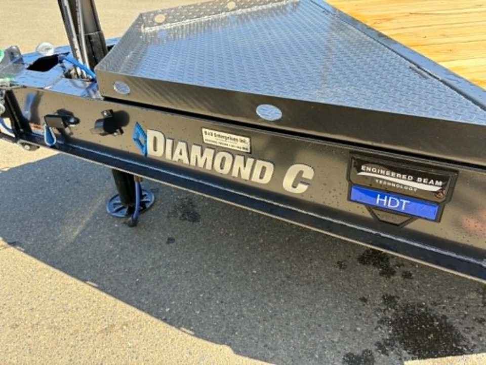 New SALE! SPLIT-TILT 2026 Diamond C Trailers HDT307 82X22 Equipment TRIPLE AXLE 24000 GVWR METALLIC GRAY