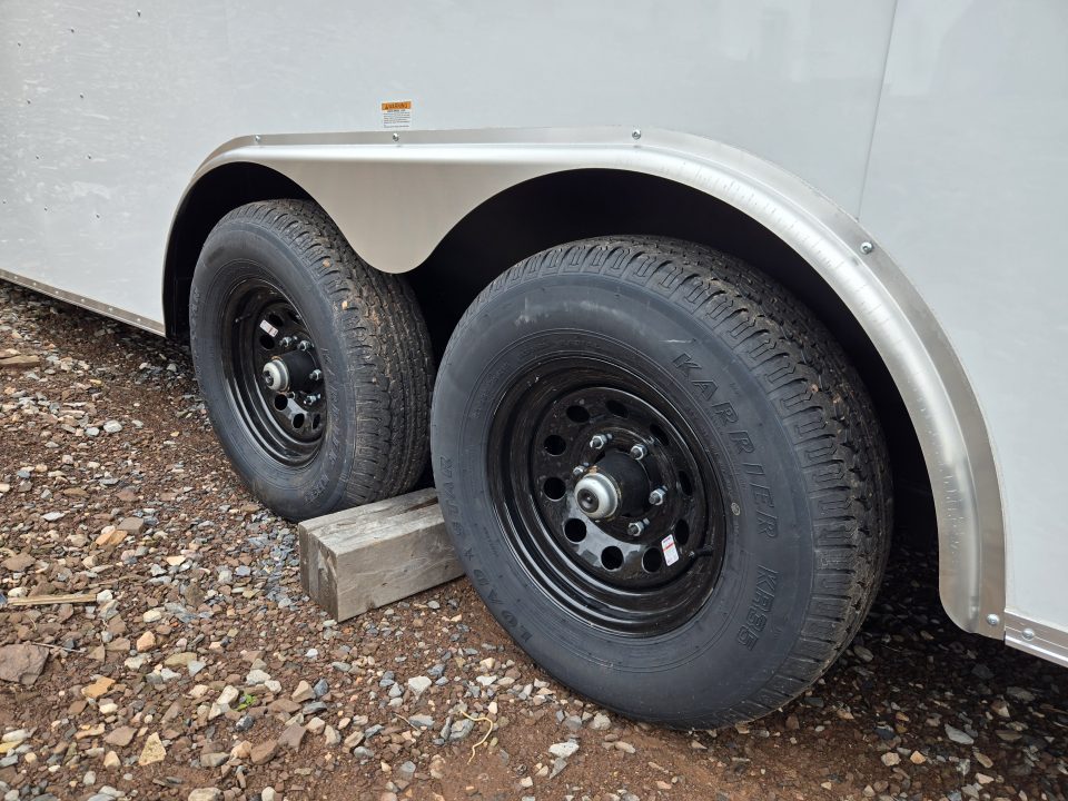 New 8.5 X 24 Homesteader Intrepid HD V-Nose Enclosed Cargo Trailer, 10k GVWR ****White w/.080 PolyCor Side Panels, LED Loading Lights