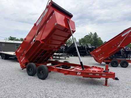 New 2026 PJ Trailers 7X14 (4FT WALL) 5 STAGE TELESCOPIC DUMP TRAILER 17600 GVWR Dump Trailer