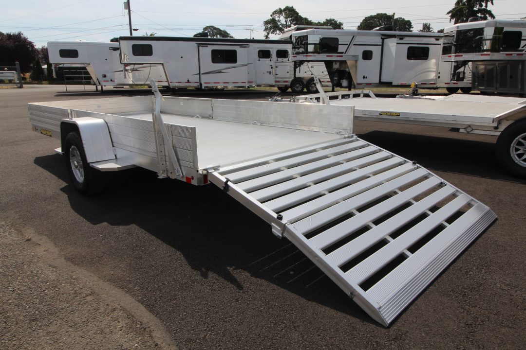New 2027 Aluma 8114 SR Utility Trailer w/ front side ramps