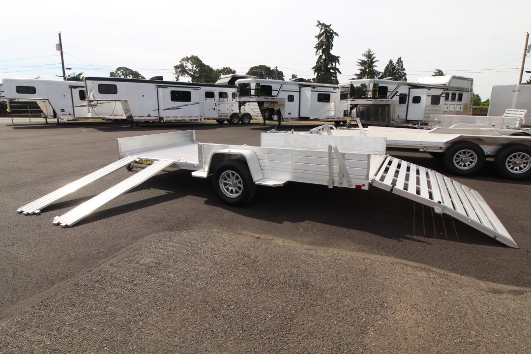 New 2027 Aluma 8114 SR Utility Trailer w/ front side ramps