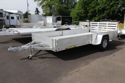 New 2027 Aluma 8114 SR Utility Trailer w/ front side ramps