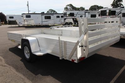 New 2027 Aluma 8114 SR Utility Trailer w/ front side ramps