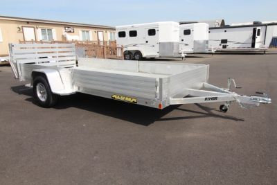 New 2027 Aluma 8114 SR Utility Trailer w/ front side ramps