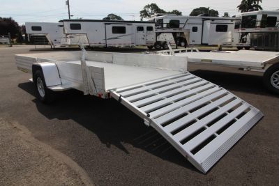 New 2027 Aluma 8114 SR Utility Trailer w/ front side ramps