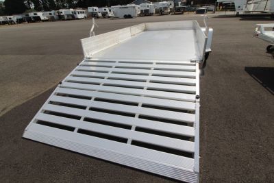 New 2027 Aluma 8114 SR Utility Trailer w/ front side ramps
