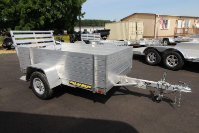 New 2027 Aluma 548S-TG 54" x 8ft Utility Trailer w/ 24" Removable Sides