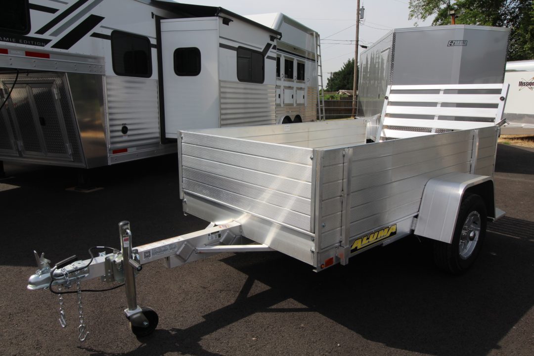 New 2027 Aluma 548S-TG 54" x 8ft Utility Trailer w/ 24" Removable Sides