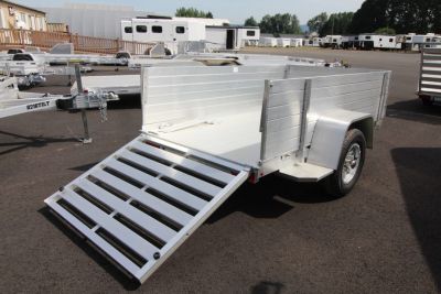 New 2027 Aluma 548S-TG 54" x 8ft Utility Trailer w/ 24" Removable Sides