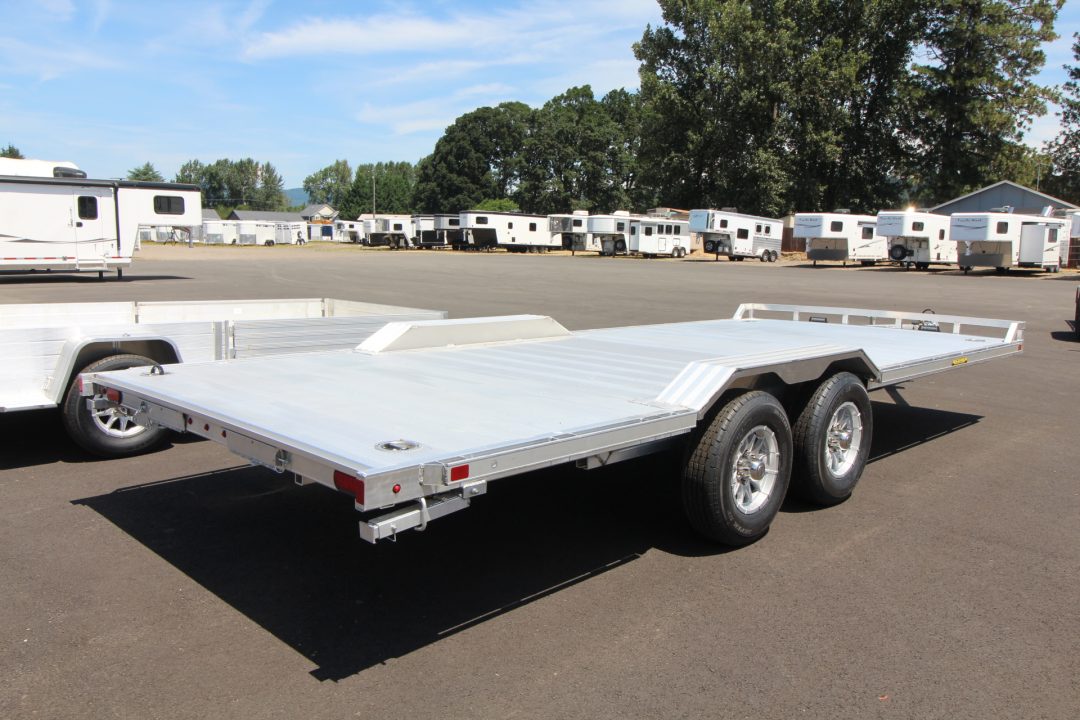 New 2027 Aluma 8220 82" x 20ft Heavy Wide Body Tandem Axle Car Hauler - Slide out Ramps - Drive over fenders and more