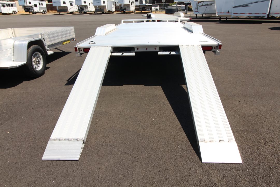New 2027 Aluma 8220 82" x 20ft Heavy Wide Body Tandem Axle Car Hauler - Slide out Ramps - Drive over fenders and more
