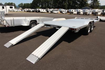 New 2027 Aluma 8220 82" x 20ft Heavy Wide Body Tandem Axle Car Hauler - Slide out Ramps - Drive over fenders and more