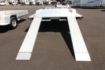 New 2027 Aluma 8220 82" x 20ft Heavy Wide Body Tandem Axle Car Hauler - Slide out Ramps - Drive over fenders and more