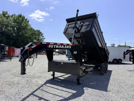 New 2026 PJ Trailers 7X16 GOOSENECK (4FT WALL) DUMP TRAILER 15680 GVWR Dump Trailer