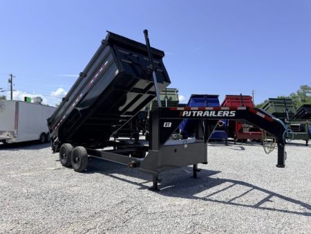 New 2026 PJ Trailers 7X16 GOOSENECK (4FT WALL) DUMP TRAILER 15680 GVWR Dump Trailer