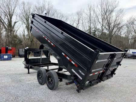 New 2026 PJ Trailers 7X16 GOOSENECK (4FT WALL) DUMP TRAILER 18000 GVWR Dump Trailer