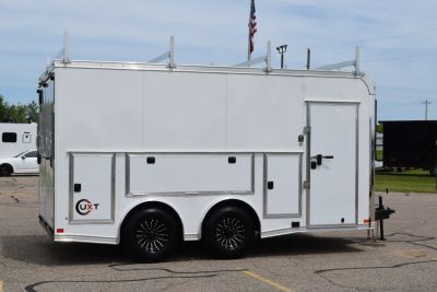 New 2026 United UXT 8.5x16 Pro Contractor w/ Ladder Racks, Tool Crib & 30A Electrical