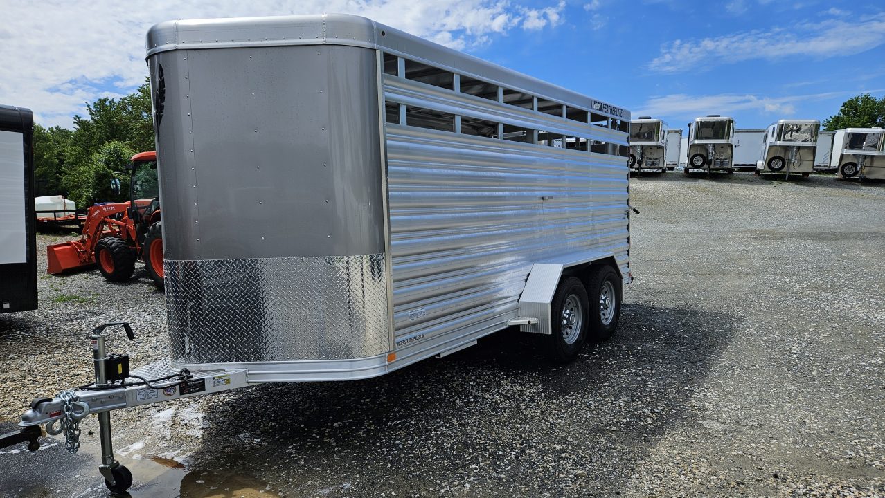 New 2026 Featherlite Trailers 8107 6'7"X16'TA Stock / Stock Combo Trailer