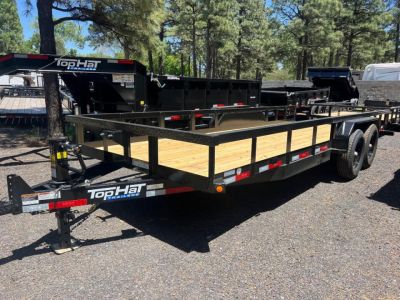 New 2026 Top Hat Trailers 83X16 HH 14K Equipment Trailer with ramps