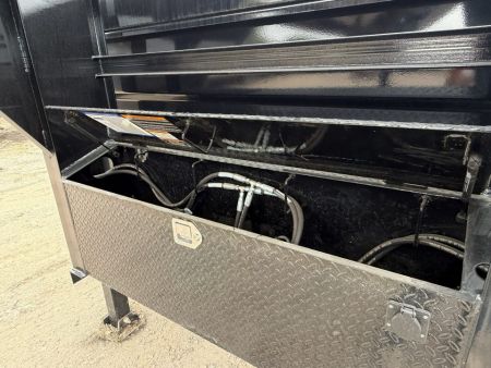 New 2026 Load Trail 8-14 Gooseneck Dump W/ Hydraulic Jacks and 7 Gauge Floor 7K Axles