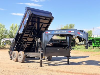 New 2026 Load Trail 7-14 Gooseneck Dump W/ 14 PLY Tire Upgrade and 7 Gauge Floor 7K Axles