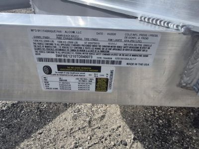 New 2026 ALCOM 6x12 Aluminum Enclosed Trailer – Charcoal | 2,990 GVWR | 6" Extra Height Cargo / Enclosed Trailer