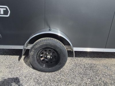 New 2026 ALCOM 6x12 Aluminum Enclosed Trailer – Charcoal | 2,990 GVWR | 6" Extra Height Cargo / Enclosed Trailer