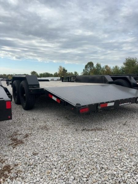 New 2025 Cam Superline 7 x 18 (14+4) CAM Wood Deck Car Hauler 7K